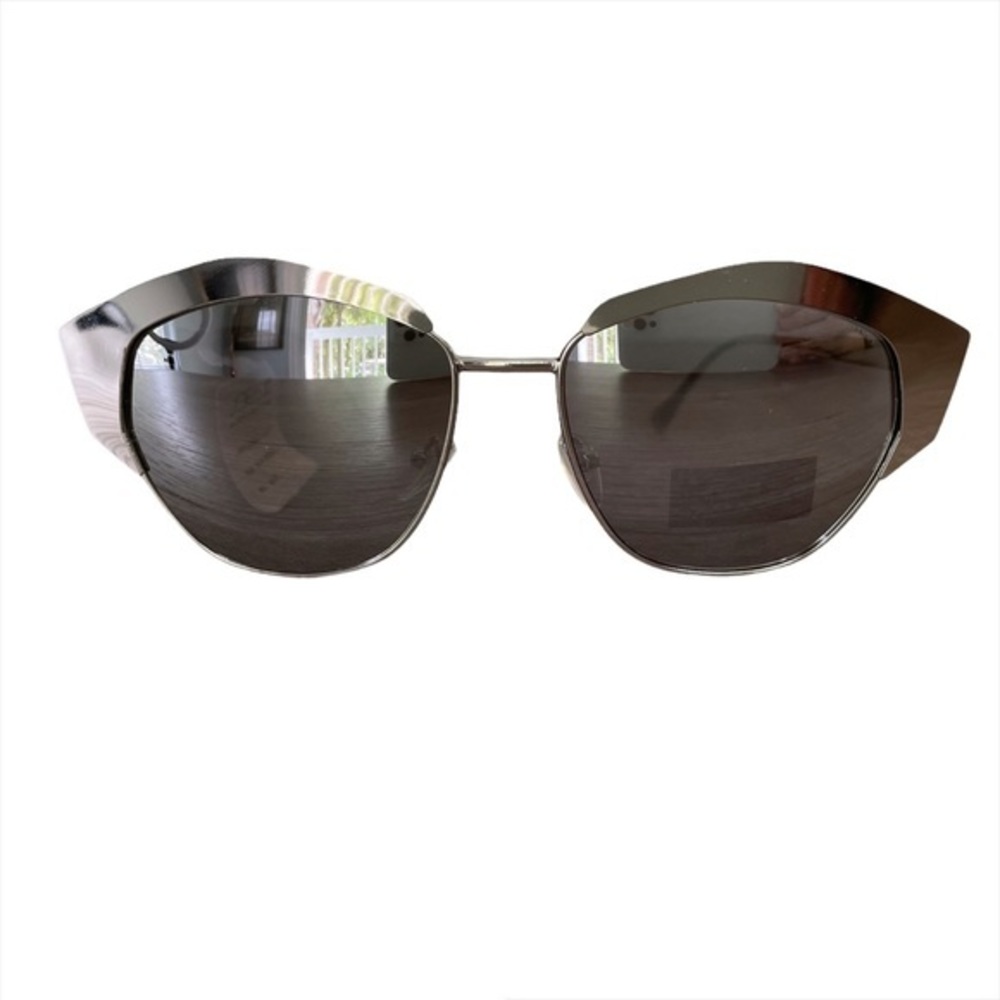 Joe’s Silver Metallic Aviator Cat Eye Sunglasses